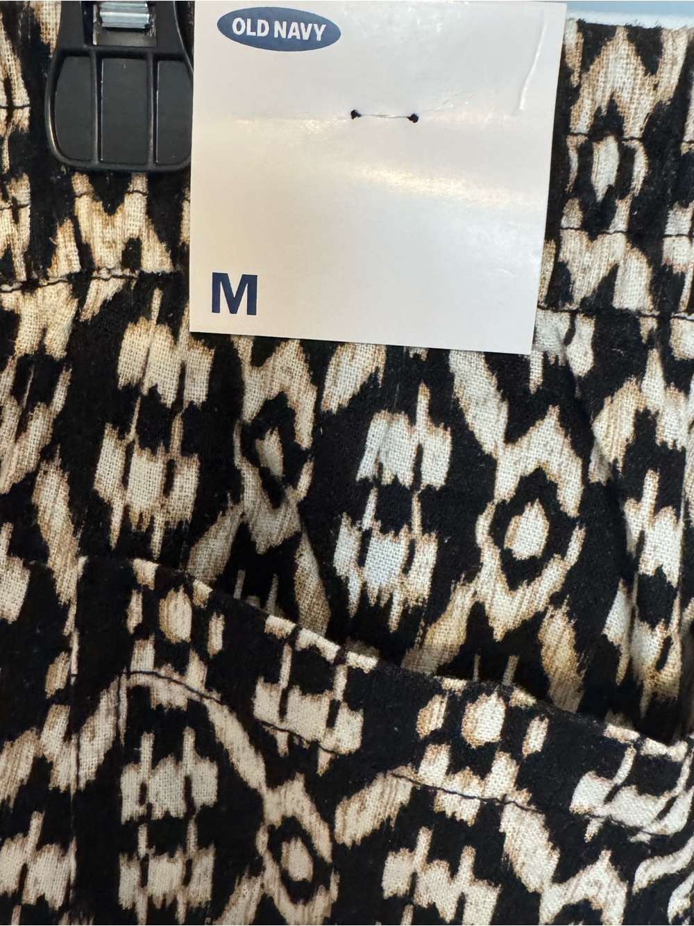 NWT Old Navy Geometric Print Linen Blend Summer Ankle Pants MEDIUM #T - Picture 10 of 12